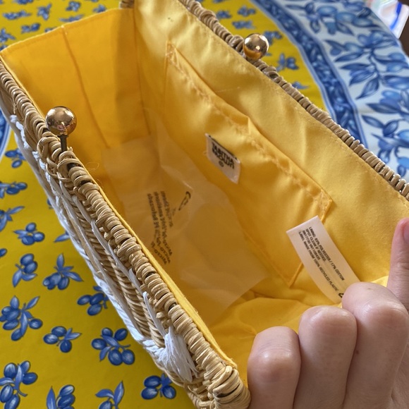 Brand NWT Tabitha Brown Lemon Slice wicker Bag - Picture 3 of 3